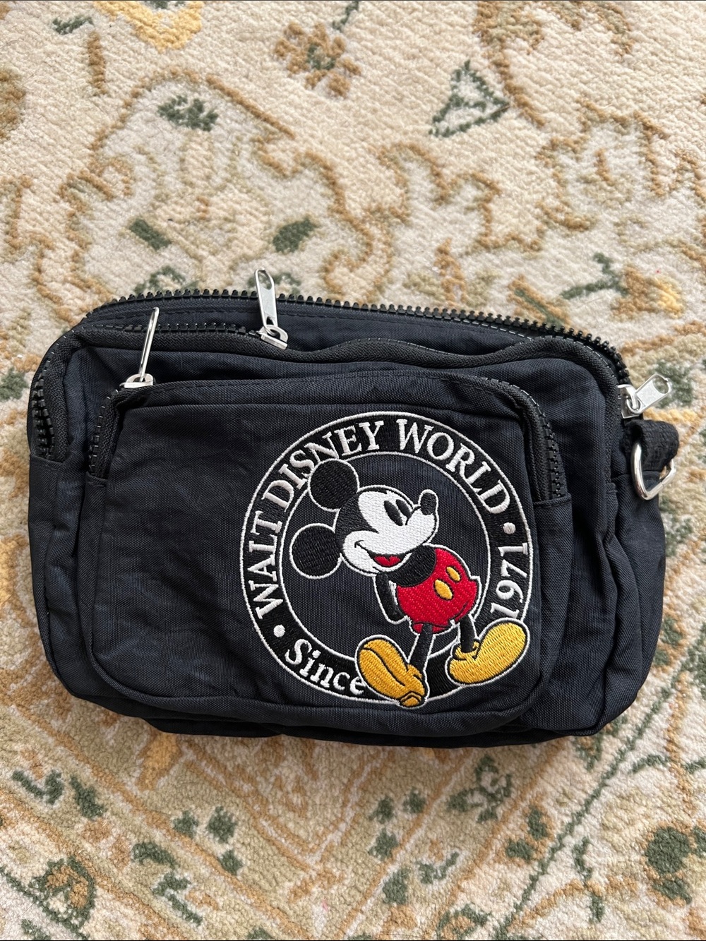 Disney Black Walt Disney World Mickey Mouse Belt Bag crossbody bumbag